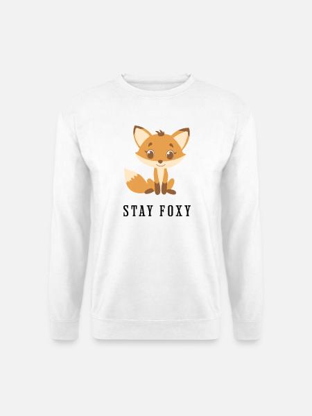 Cute Forest Fox Cartoon - Unisex Sweatshirt - white