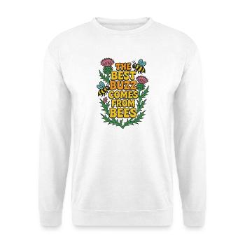 Der beste Buzz kommt von Bienen - Unisex Pullover - Weiß - Vorne