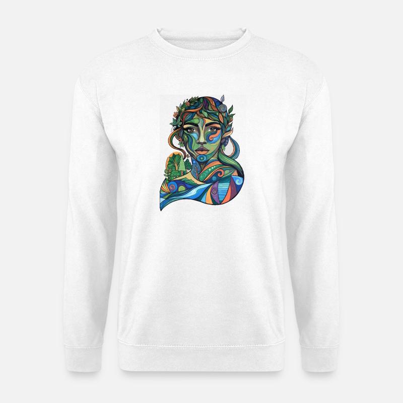 Mutter Natur in Bewegung - Unisex Pullover - Weiß