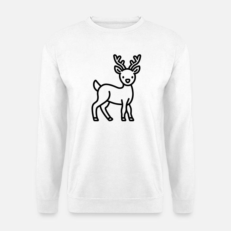 Hirsch - Unisex Pullover - Weiß