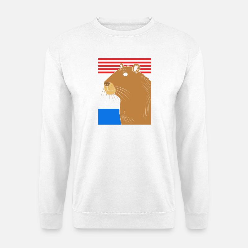 Ne t’inquiète pas, sois capy capybara - Sweat-shirt Unisexe - blanc
