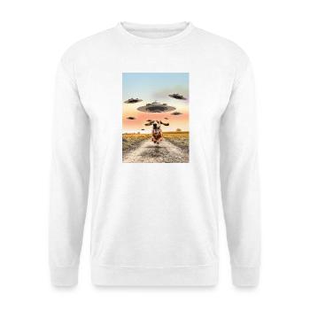Cadeau de chien et d’OVNI pour les fans de science-fiction - Sweat-shirt Unisexe - blanc - Devant