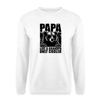 Papa comme un grand-père Juste plus cool Ours cool - Sweat-shirt Unisexe - blanc - Devant