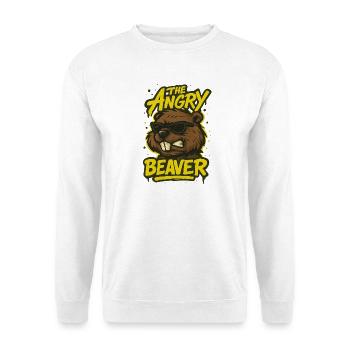 Le castor en colère - Sweat-shirt Unisexe - blanc - Devant