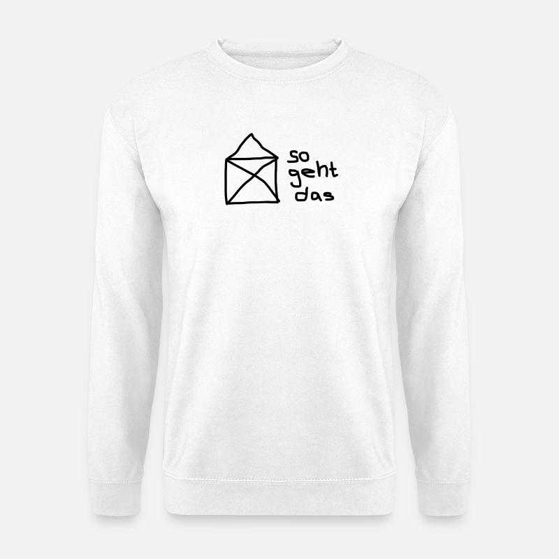 So geht das: Envelope Handlettering - Unisex Pullover - Weiß