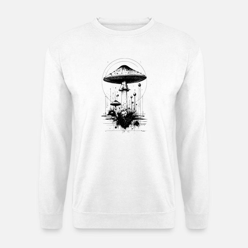 Toadstool, in geometric shapes - Unisex Sweatshirt - white