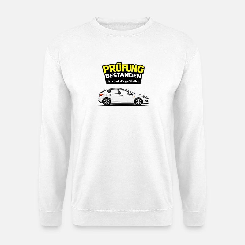 Prüfung bestanden – Jetzt wird’s gefährlich - Unisex Pullover - Weiß
