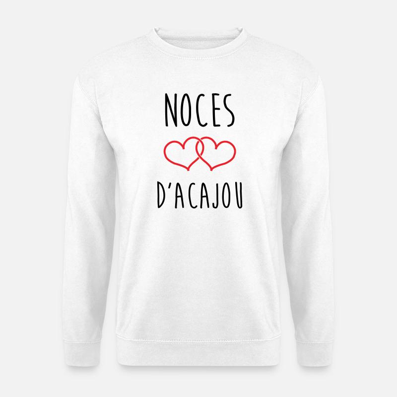 noces d'acajou 27 ans de mariage - Sweat-shirt Unisexe - blanc