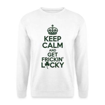 Chemise St. Patrick – Reste calme Lucky - Sweat-shirt Unisexe - blanc - Devant