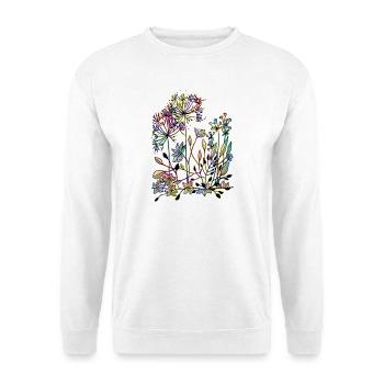 Fleur - Sweat-shirt Unisexe - blanc - Devant