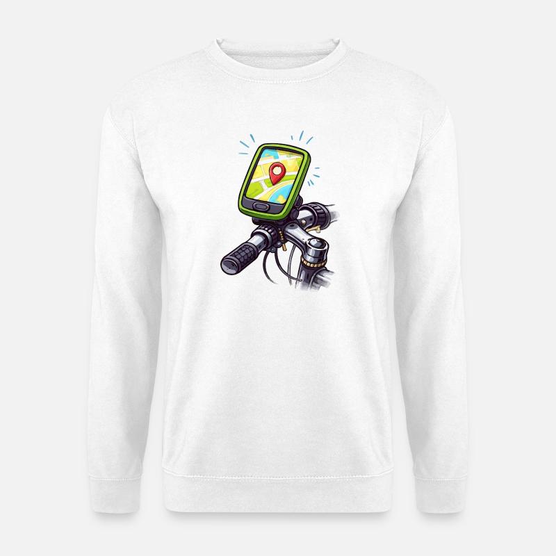 Fahrrad Navi Routefinder - Unisex Pullover - Weiß