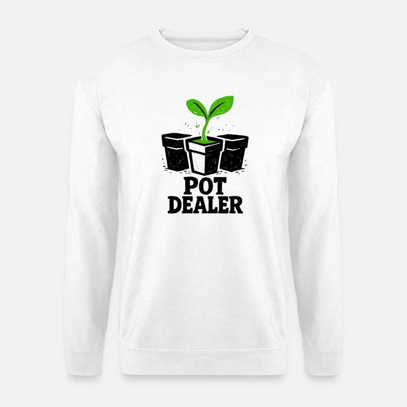 Gärtnerhumor: Das Pflanzenangebot - Unisex Pullover - Weiß