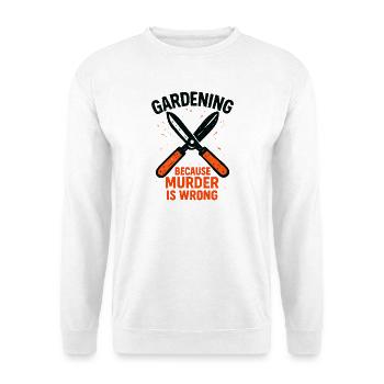 Pruning shears Humor Gardening Permaculture - Unisex Sweatshirt - white - Front
