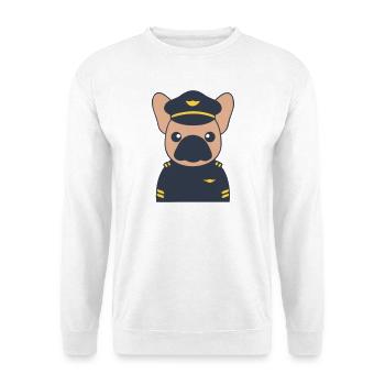 Uniforme de commandant pilote français - Sweat-shirt Unisexe - blanc - Devant