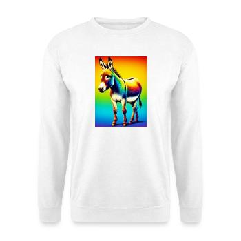 Esel-Maultier - Unisex Pullover - Weiß - Vorne