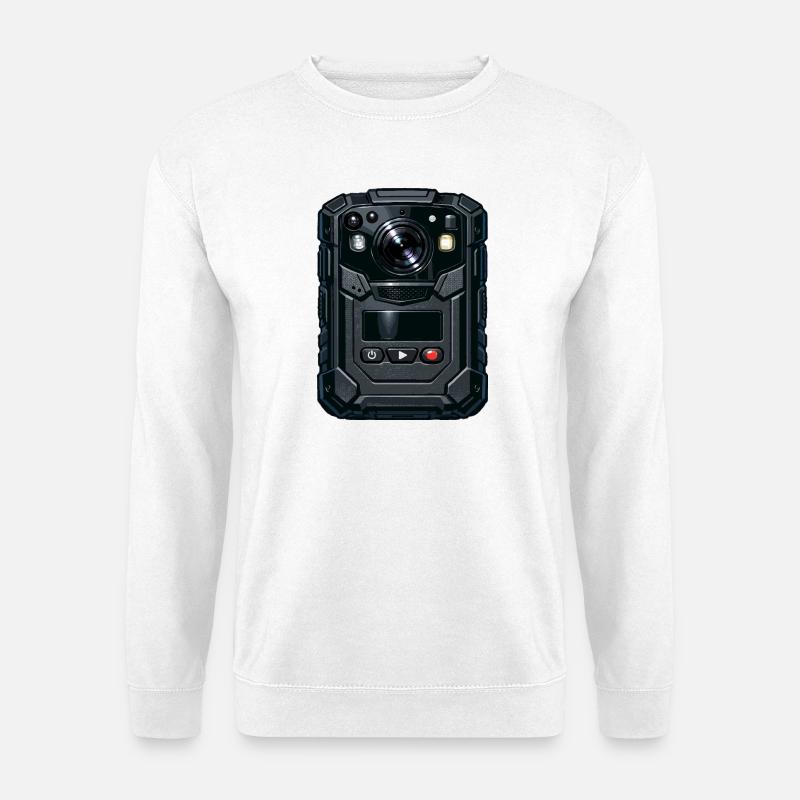 Robuste Action Cam-Illustration - Unisex Pullover - Weiß