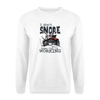 1477_I_dont_Snore-TRAKTOR - Unisex Pullover - Weiß - Vorne