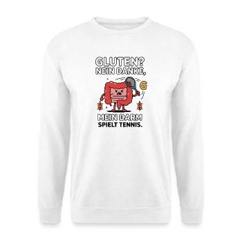 Gluten nein danke Darm Humor - Unisex Pullover - Weiß - Vorne