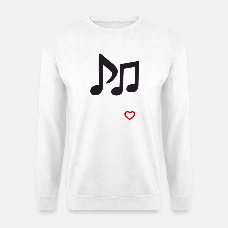 Heart Melody Notes Design - Unisex Sweatshirt - white