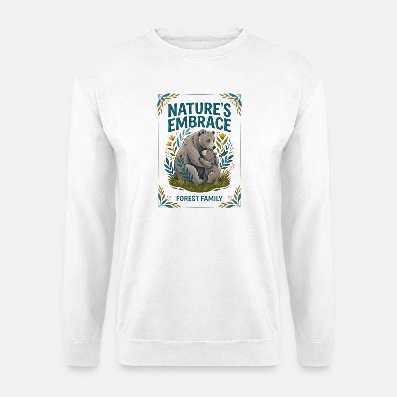 Bärenfamilie - Unisex Pullover - Weiß