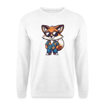 Fox Comic Holiday - Sweat-shirt Unisexe - blanc - Devant