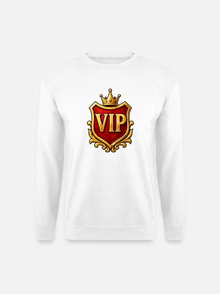 VIP Wappen Krone Emblem - Unisex Pullover - Weiß