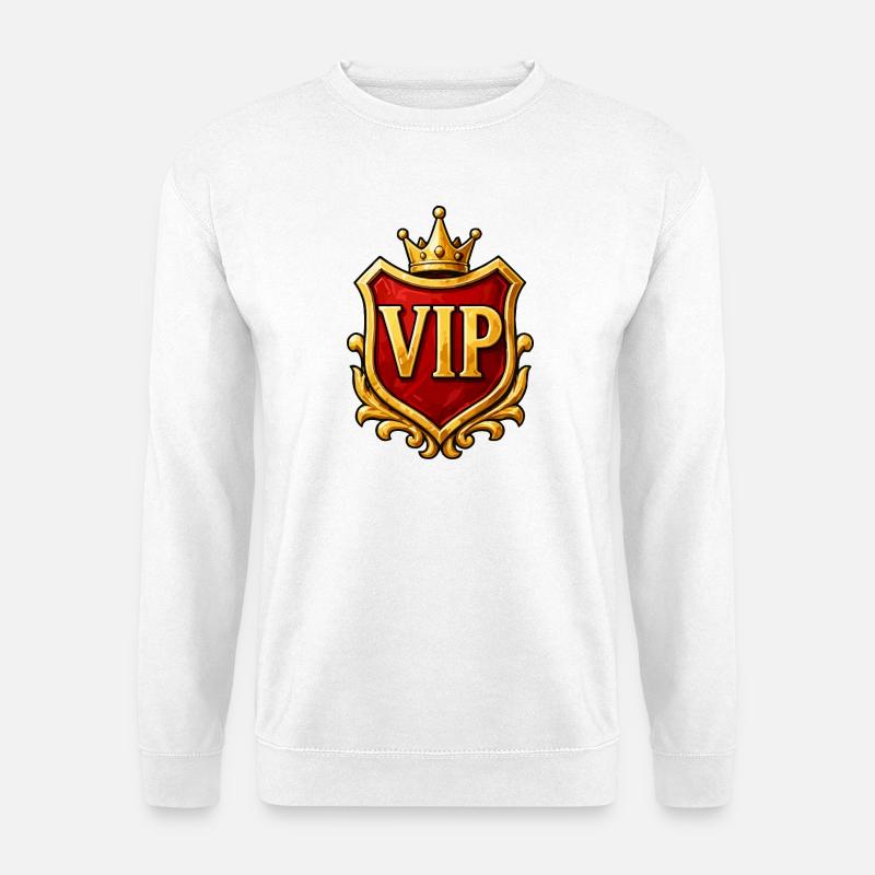 VIP Wappen Krone Emblem - Unisex Pullover - Weiß