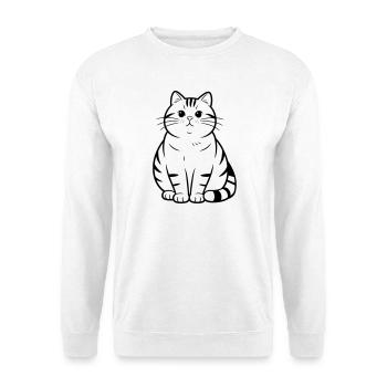 gros chat mignon - Sweat-shirt Unisexe - blanc - Devant