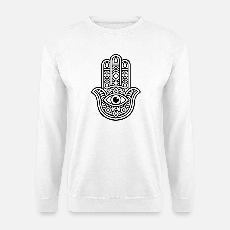Hamsa sign - Unisex Sweatshirt - white
