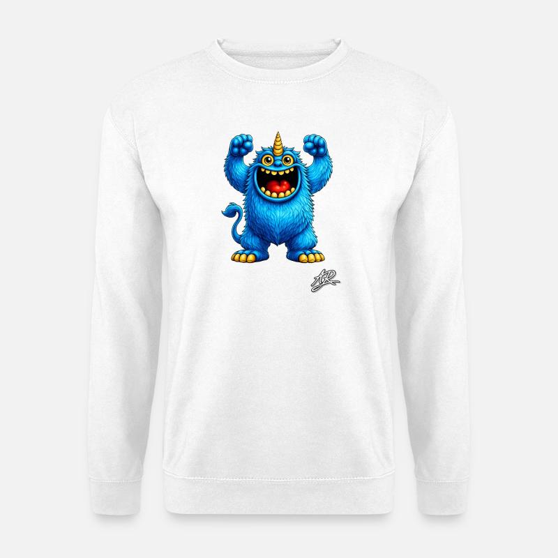 Der Wächter der Blauen Herzen - Unisex Pullover - Weiß