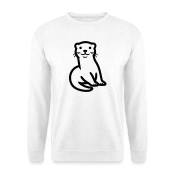 loutre - Sweat-shirt Unisexe - blanc - Devant