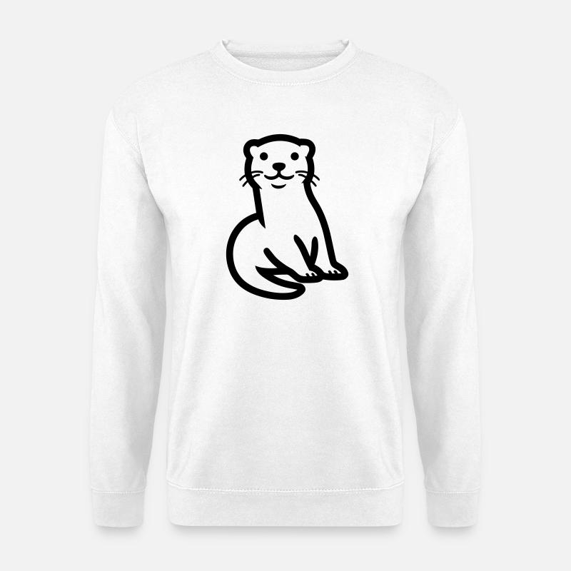 loutre - Sweat-shirt Unisexe - blanc