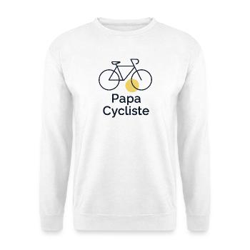 cycling dad - Unisex Sweatshirt - white - Front