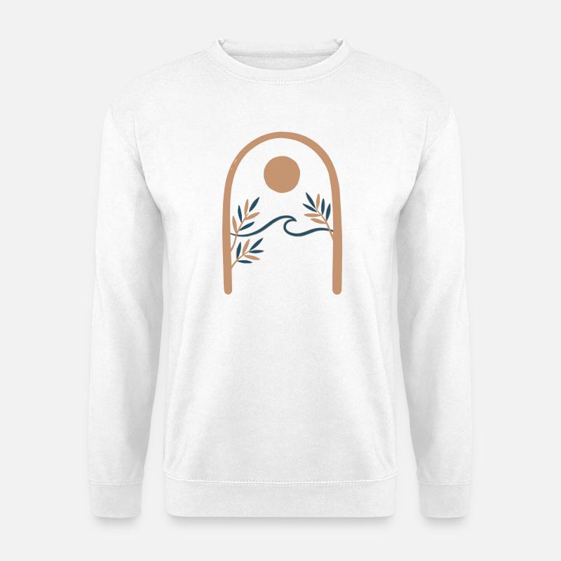Minimalistische Landschaft des mediterranen Torbogens - Unisex Pullover - Weiß