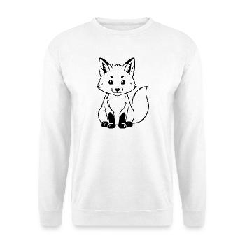 Schwarzer Fuchs Geschenk - Unisex Pullover - Weiß - Vorne