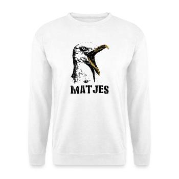 Vacances côtières de mouettes de Matjes - Sweat-shirt Unisexe - blanc - Devant