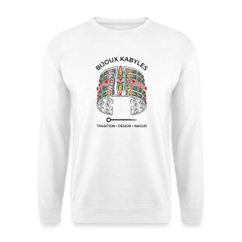 Bijoux de Kabylie - Sweat-shirt Unisexe - blanc - Devant