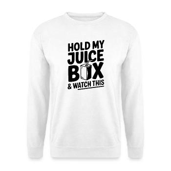 Tiens ma boîte de jus et regarde-moi - Sweat-shirt Unisexe - blanc - Devant