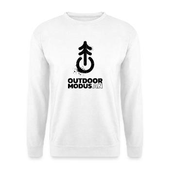Outdoor mode on – Power Button - Unisex Sweatshirt - white - Front
