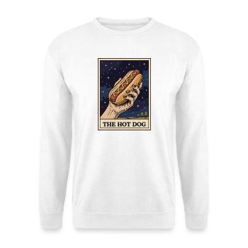 The 4th of July Hot Dog Tarot Card: Funny Hot D - Unisex Sweatshirt - white - Front