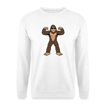 Bigfoot Muscular Dark Glasses - Unisex Sweatshirt - white - Front