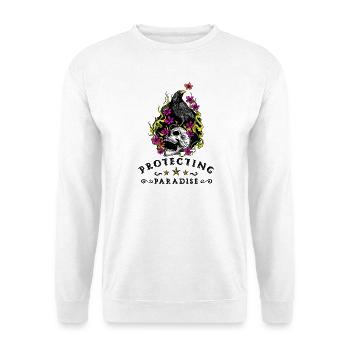 Enfer du crâne floral - Sweat-shirt Unisexe - blanc - Devant