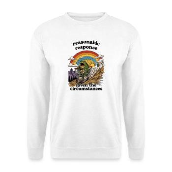 Frog in shopping cart under rainbow - Unisex Sweatshirt - white - Front