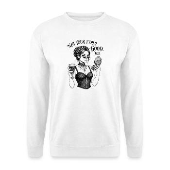 Gothic Tarot Siren - Unisex Pullover - Weiß - Vorne - Alina (178cm) & Michal (187cm)