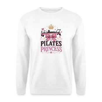  Meditation Pilates REFORMER-PRINCESS-PILATES Yoga - Unisex Pullover - Weiß - Vorne - Alina (178cm) & Michal (187cm)