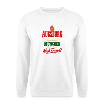 Augsburg 15 v Chr München 1158 - Unisex Pullover - Weiß - Vorne - Alina (178cm) & Michal (187cm)