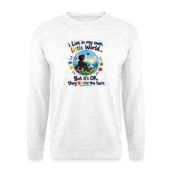 Eigene Kleine Welt - Unisex Pullover - Weiß - Vorne - Alina (178cm) & Michal (187cm)