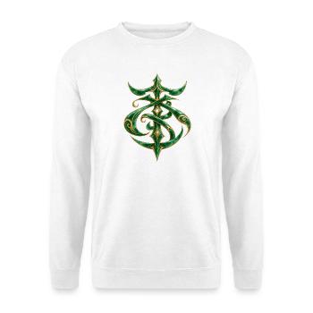 Jade-Mystisches Siegel - Unisex Pullover - Weiß - Vorne - Alina (178cm) & Michal (187cm)