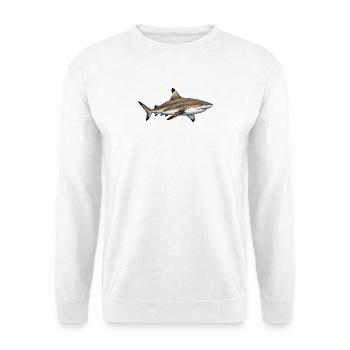 requin_pointe_noir - Unisex Pullover - Weiß - Vorne
