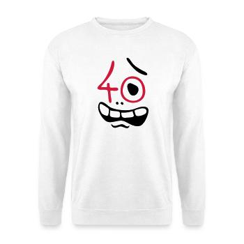 Uh oh, 40 years! - Unisex Sweatshirt - white - Front